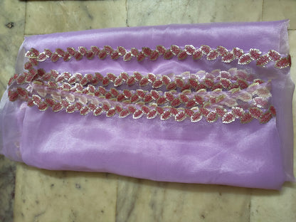 Beautiful and Stylish organza saree(Lavender)