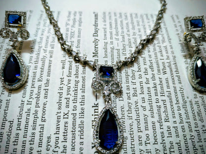 Beautiful and Classic AD Jewellery set-Blue