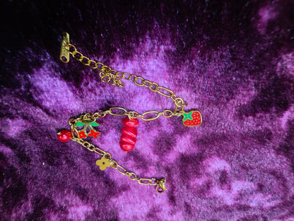 Beautiful and Classic Antitarnish stainless steel charms bracelet -Fruit and ocean series