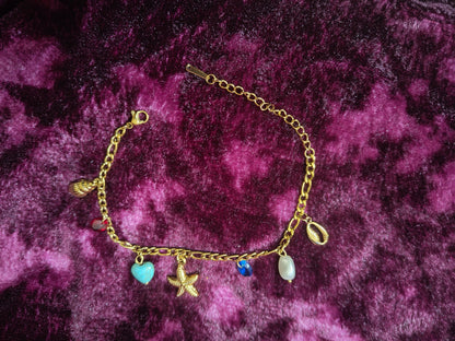 Beautiful and Classic Antitarnish stainless steel charms bracelet -Fruit and ocean series