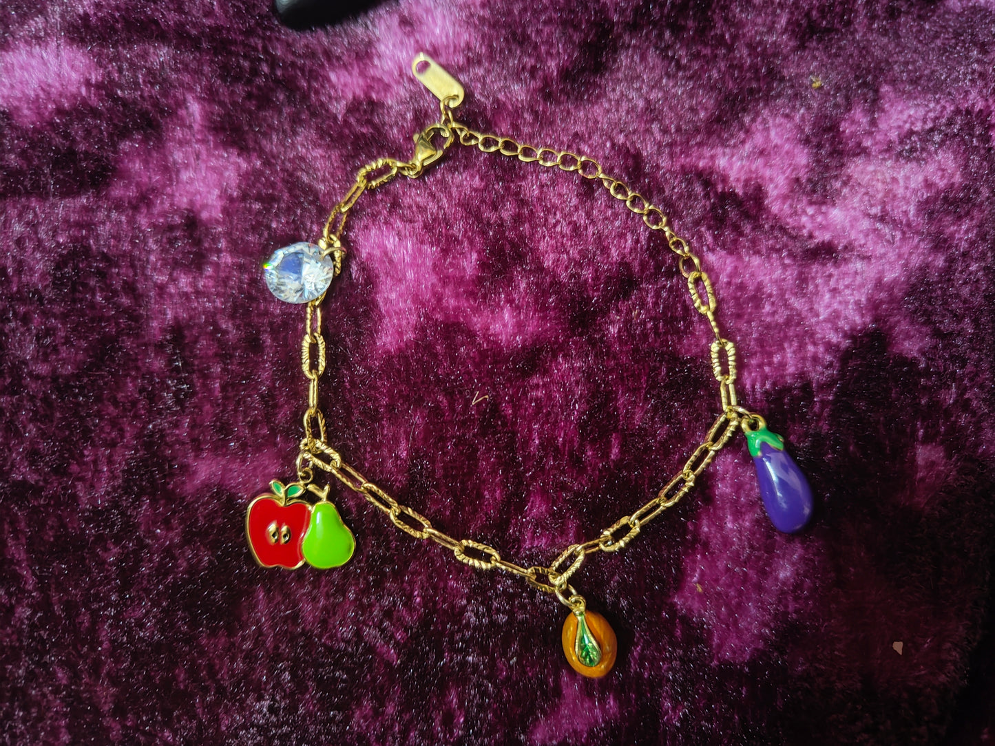 Beautiful and Classic Antitarnish stainless steel charms bracelet -Fruit and ocean series