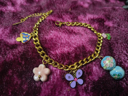 Beautiful and Classic Antitarnish stainless steel charms bracelet -Fruit and ocean series