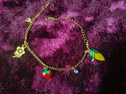 Beautiful and Classic Antitarnish stainless steel charms bracelet -Fruit and ocean series