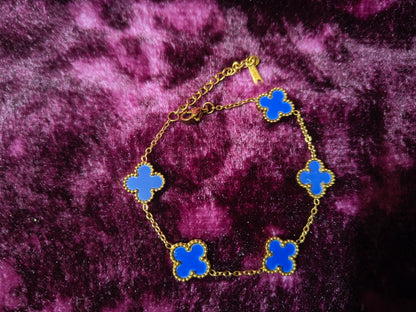 Beautiful and Classic Antitarnish stainless steel charms bracelet -Clover series