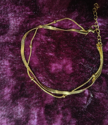 Beautiful and Classic Antitarnish stainless steel charms bracelet -Gold series