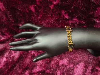 Beautiful and Classic Antitarnish stainless steel charms bracelet -Gold series